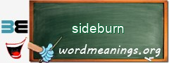 WordMeaning blackboard for sideburn